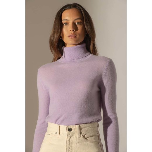 Perfect Cashmere Kaszmirowy golf &quot;Ashley&quot; w kolorze fioletowym ze sklepu Limango Polska w kategorii Swetry damskie - zdjęcie 178196594