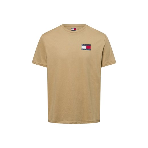 Tommy Jeans Koszulka męska - TJM SLIM ESSENTIAL FLAG TEE Mężczyźni Bawełna wielbłądzi jednolity ze sklepu vangraaf w kategorii T-shirty męskie - zdjęcie 178202531