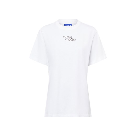 HUGO BLUE Koszulka damska - Vintage Tee_B_3 Kobiety Bawełna biały jednolity ze sklepu vangraaf w kategorii Bluzki damskie - zdjęcie 178202540
