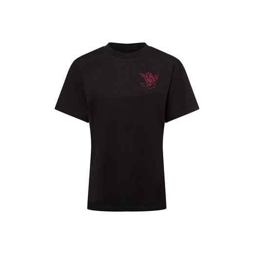 HUGO BLUE Koszulka damska - Vintage Tee_B_3 Kobiety Bawełna czarny jednolity ze sklepu vangraaf w kategorii Bluzki damskie - zdjęcie 178202541