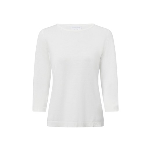 brookshire Sweter damski Kobiety Bawełna biały jednolity ze sklepu vangraaf w kategorii Swetry damskie - zdjęcie 178202552