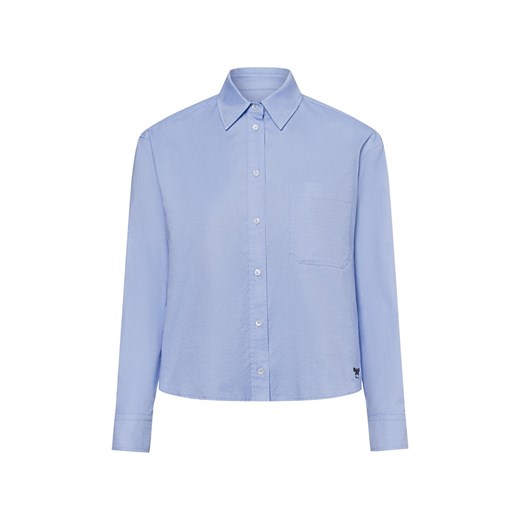 Weekend Max Mara Bluzka damska - Apice Kobiety Bawełna jasnoniebieski jednolity ze sklepu vangraaf w kategorii Koszule damskie - zdjęcie 178202561