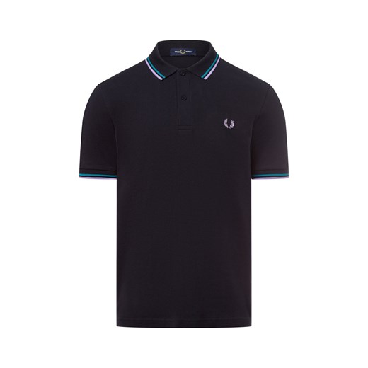 Fred Perry Męska koszulka polo Mężczyźni Bawełna granatowy jednolity ze sklepu vangraaf w kategorii T-shirty męskie - zdjęcie 178202564