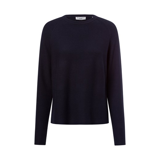 Marc O'Polo Denim Sweter damski z cienkiej dzianiny Kobiety Bawełna granatowy jednolity ze sklepu vangraaf w kategorii Swetry damskie - zdjęcie 178202583