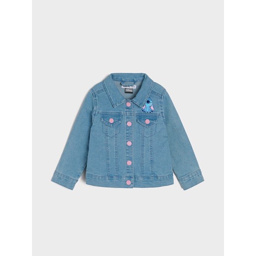 Sinsay - Kurtka jeansowa Stitch - niebieski Sinsay 74 Sinsay