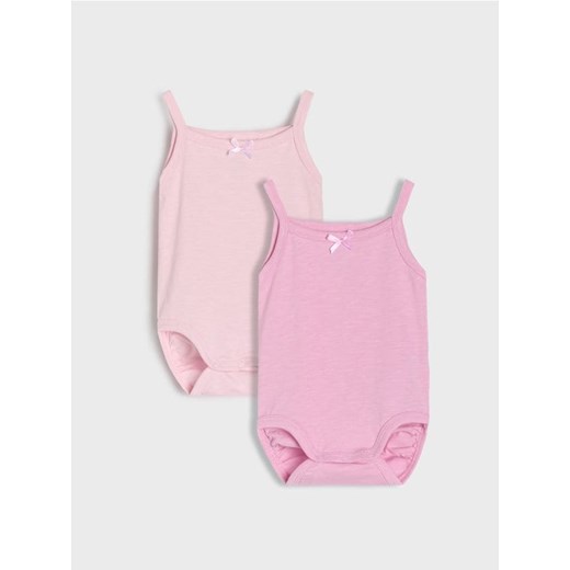 Sinsay - Body na ramiączkach 2 pack - różowy ze sklepu Sinsay w kategorii Odzież dla niemowląt - zdjęcie 178204490
