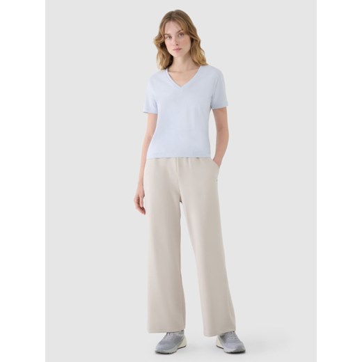 Damski t-shirt basic 4F4FWSS25TTSHF1992 - niebieski ze sklepu Sportstylestory.com w kategorii Bluzki damskie - zdjęcie 178205143