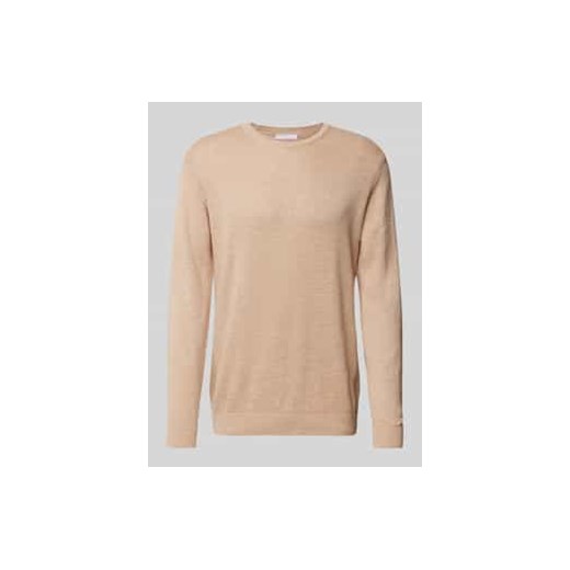 Sweter z dzianiny z dodatkiem lnu model ‘Kevin’ ze sklepu Peek&Cloppenburg  w kategorii Swetry męskie - zdjęcie 178205424