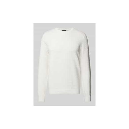 Sweter z dzianiny z prążkowanymi wykończeniami ze sklepu Peek&Cloppenburg  w kategorii Swetry męskie - zdjęcie 178205654