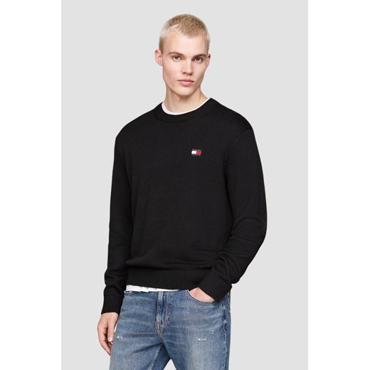 TOMMY JEANS Czarny męski sweter, Rozmiar L ze sklepu outfit.pl w kategorii Swetry męskie - zdjęcie 178206591