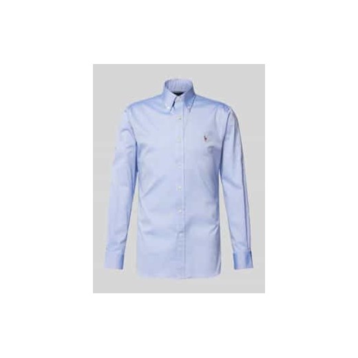 Koszula biznesowa o kroju slim fit z wyhaftowanym logo ze sklepu Peek&Cloppenburg  w kategorii Koszule męskie - zdjęcie 178206780