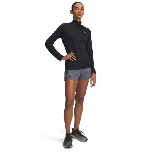 Damskie spodnie treningowe Under Armour Tech Play Up Shorts - szare ze sklepu Sportstylestory.com w kategorii Szorty - zdjęcie 178209352