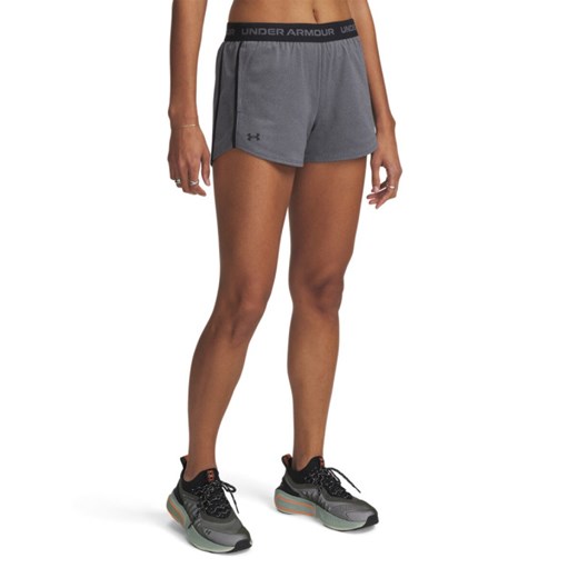 Damskie spodenki treningowe Under Armour Tech Play Up Shorts - szare ze sklepu Sportstylestory.com w kategorii Szorty - zdjęcie 178209353