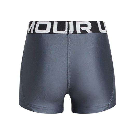 Dziewczęce krótkie legginsy treningowe Under Armour G HeatGear Shorty - szare ze sklepu Sportstylestory.com w kategorii Spodnie dziewczęce - zdjęcie 178209370