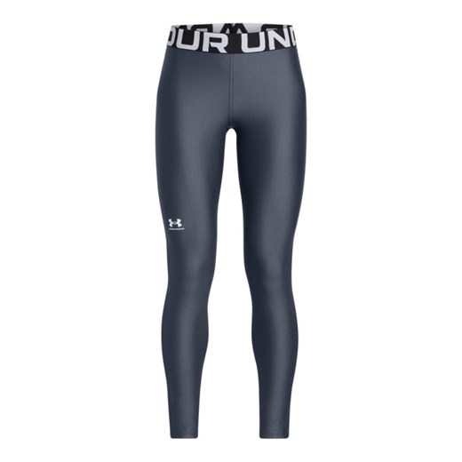 Dziewczęce legginsy treningowe Under Armour HG Legging - szare ze sklepu Sportstylestory.com w kategorii Spodnie dziewczęce - zdjęcie 178209372