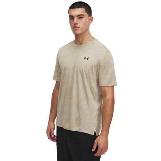 Męska koszulka treningowa Under Armour UA Tech Vent Jcqrd SS - beżowa ze sklepu Sportstylestory.com w kategorii T-shirty męskie - zdjęcie 178209450