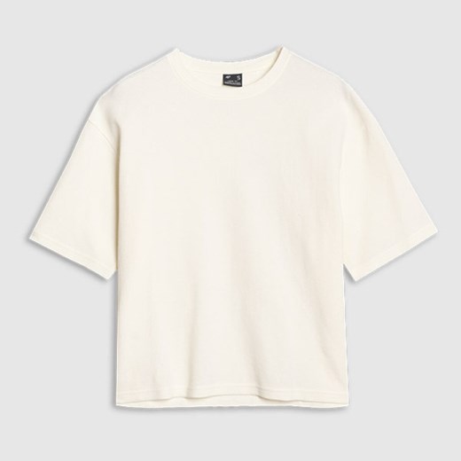 Damski t-shirt basic 4F 4FRSS25TTSHF2651 - biały ze sklepu Sportstylestory.com w kategorii Bluzki damskie - zdjęcie 178209700