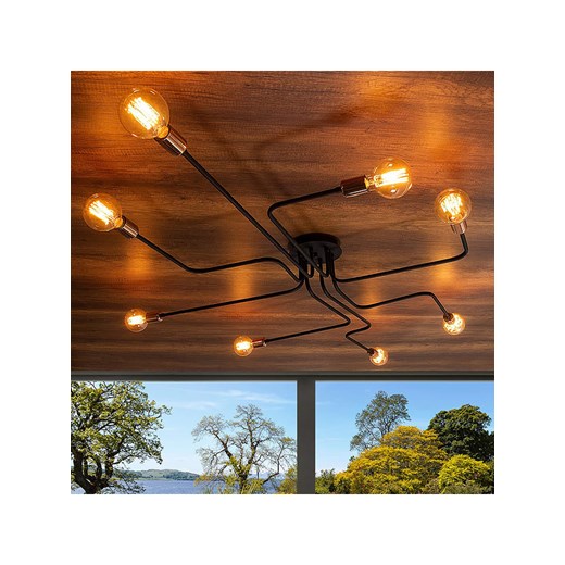 Opviq Lampa sufitowa &quot;Truva&quot; w kolorze czarnym - Ø 190 cm ze sklepu Limango Polska w kategorii Oświetlenie - zdjęcie 178211323