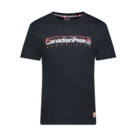 T-shirt męski Canadian Peak czarny z krótkim rękawem