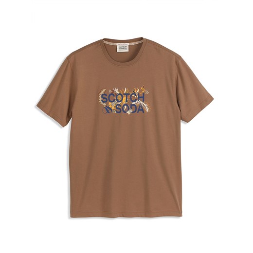 T-shirt męski SCOTCH&SODA z krótkim rękawem młodzieżowy 