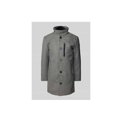 Płaszcz wełniany 2 w 1 o kroju regular fit z naszywką z logo ze sklepu Peek&Cloppenburg  w kategorii Płaszcze męskie - zdjęcie 178213882