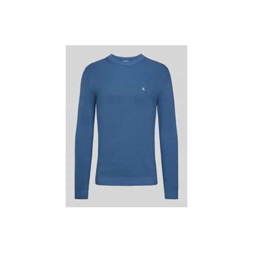 Sweter z dzianiny z naszywką z logo ze sklepu Peek&Cloppenburg  w kategorii Swetry męskie - zdjęcie 178213951