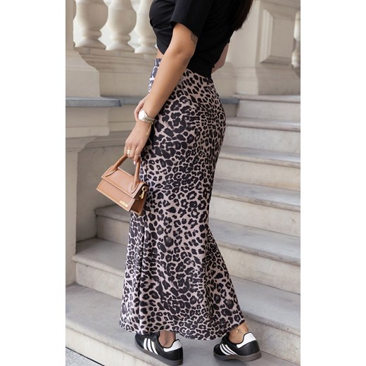 Spódnica w panterkę KAMI SP75, Kolor panterka, Rozmiar L, Ivon ze sklepu Intymna w kategorii Spódnice - zdjęcie 178215333