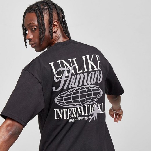 UNLIKE HUMANS T-SHIRT GLOBAL TEE BLK-BLK T-SHIRT ze sklepu JD Sports  w kategorii T-shirty męskie - zdjęcie 178215831