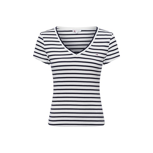 Tommy Jeans Koszulka damska Kobiety Bawełna écru w paski ze sklepu vangraaf w kategorii Bluzki damskie - zdjęcie 178215874