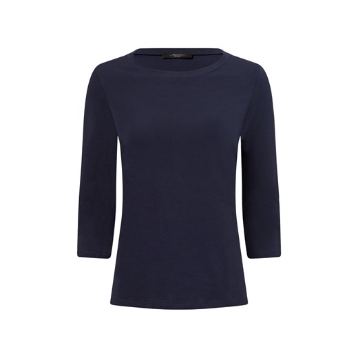 Weekend Max Mara Koszulka damska - Multia Kobiety Bawełna granatowy jednolity ze sklepu vangraaf w kategorii Bluzki damskie - zdjęcie 178215892