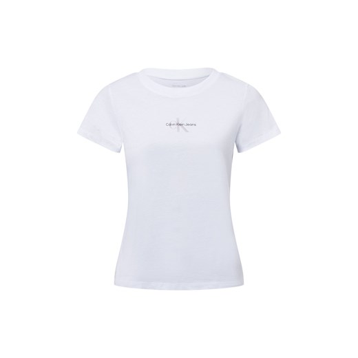 Calvin Klein Jeans Koszulka damska Kobiety Bawełna biały jednolity ze sklepu vangraaf w kategorii Bluzki damskie - zdjęcie 178215910