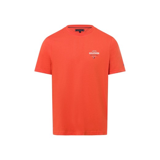 Tommy Hilfiger Koszulka męska Mężczyźni Bawełna pomarańczowy jednolity ze sklepu vangraaf w kategorii T-shirty męskie - zdjęcie 178215920