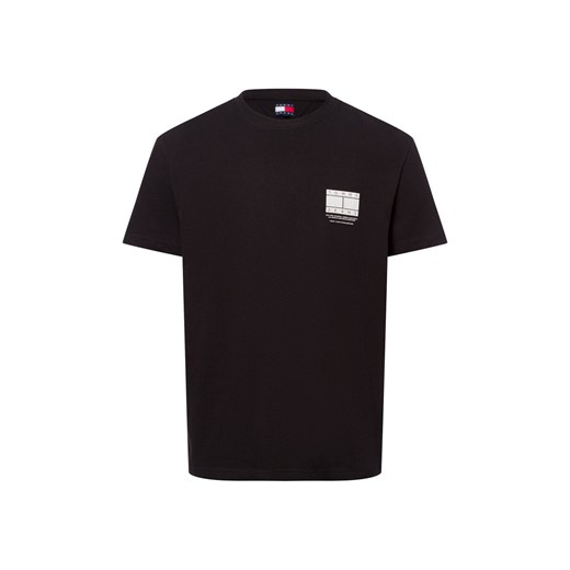 Tommy Jeans Koszulka męska Mężczyźni Bawełna czarny jednolity ze sklepu vangraaf w kategorii T-shirty męskie - zdjęcie 178215924