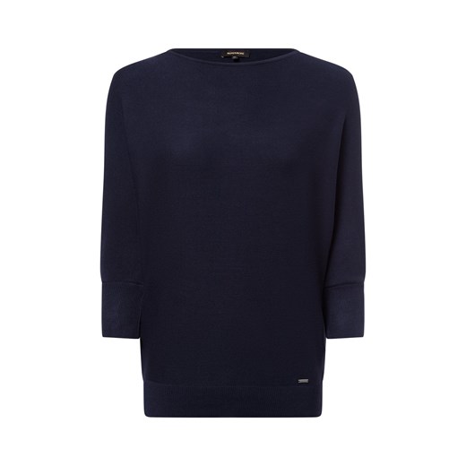 More & More Sweter damski Kobiety wiskoza granatowy jednolity ze sklepu vangraaf w kategorii Swetry damskie - zdjęcie 178215953