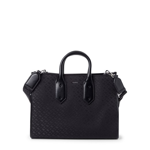 BOSS Shopperka damska - Sandy MED Tote Kobiety Sztuczne włókno czarny jednolity ze sklepu vangraaf w kategorii Torby Shopper bag - zdjęcie 178215980