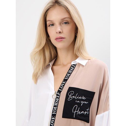 Koszula damska beżowa Mohito 