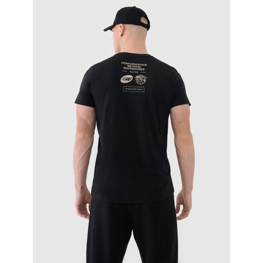 T-shirt męski czarny 4F na wiosnę 