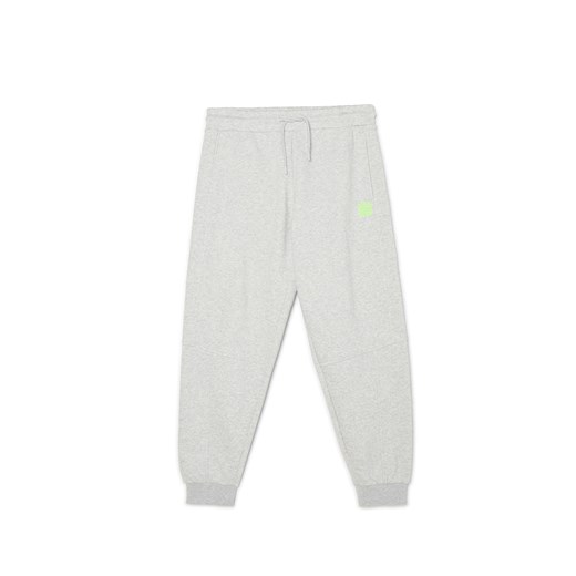Cropp - Jasnoszare dresowe joggery z QR kodem - jasny szary ze sklepu Cropp w kategorii Spodnie męskie - zdjęcie 178218850