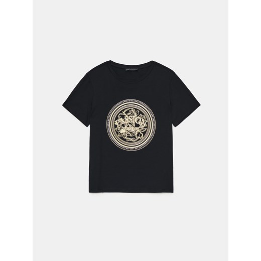 Mohito - T-shirt z nadrukiem - czarny ze sklepu Mohito w kategorii Bluzki damskie - zdjęcie 178219243