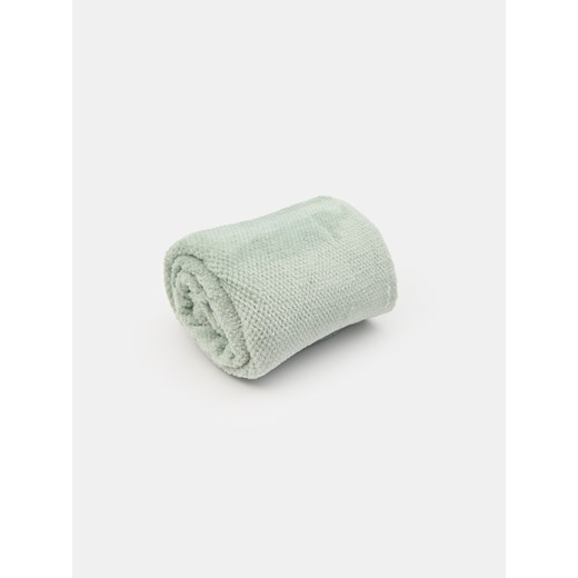 Sinsay - Koc z przyjemnego materiału - zielony Sinsay One Size Sinsay