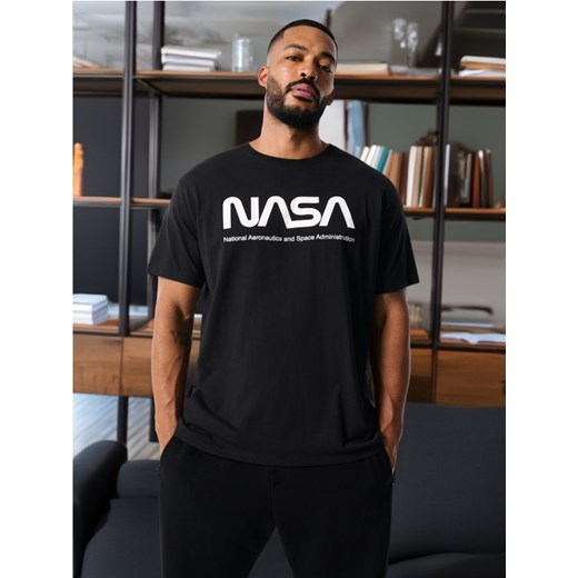 Sinsay - Koszulka NASA - czarny ze sklepu Sinsay w kategorii T-shirty męskie - zdjęcie 178220442