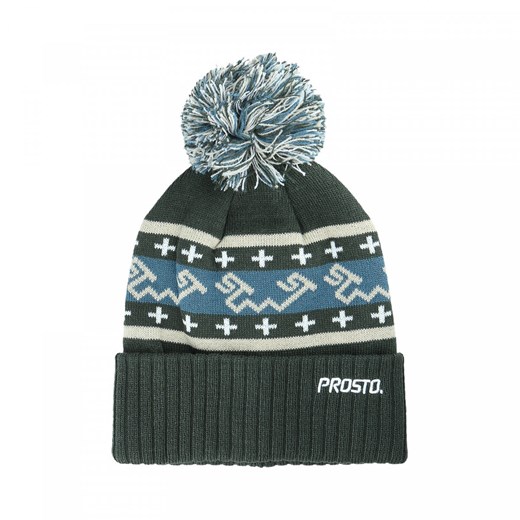 Męska czapka zimowa Prosto Winter Hat Gildo - zielona ze sklepu Sportstylestory.com w kategorii Czapki zimowe męskie - zdjęcie 178221042