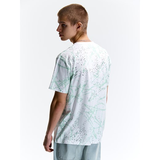 T-shirt męski Gate z krótkim rękawem w nadruki bawełniany