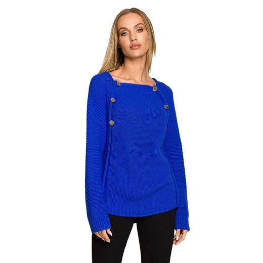 made of emotion Sweter w kolorze niebieskim ze sklepu Limango Polska w kategorii Swetry damskie - zdjęcie 178224401