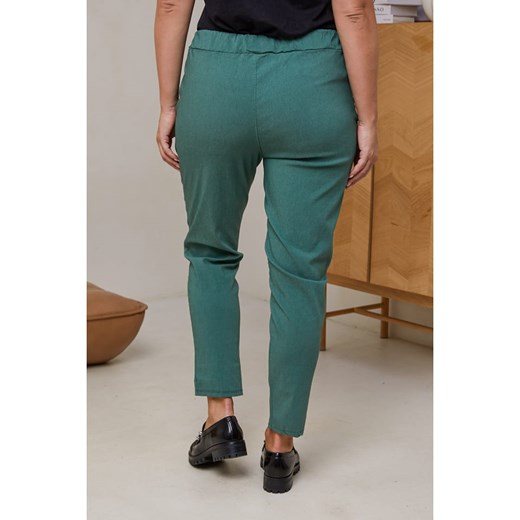 Curvy Lady Spodnie w kolorze ciemnozielonym Curvy Lady 44/46 okazja Limango Polska