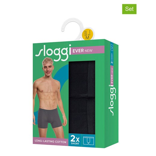 Sloggi Bokserki (2 pary) &quot;Ever&quot; w kolorze czarnym ze sklepu Limango Polska w kategorii Majtki męskie - zdjęcie 178224984