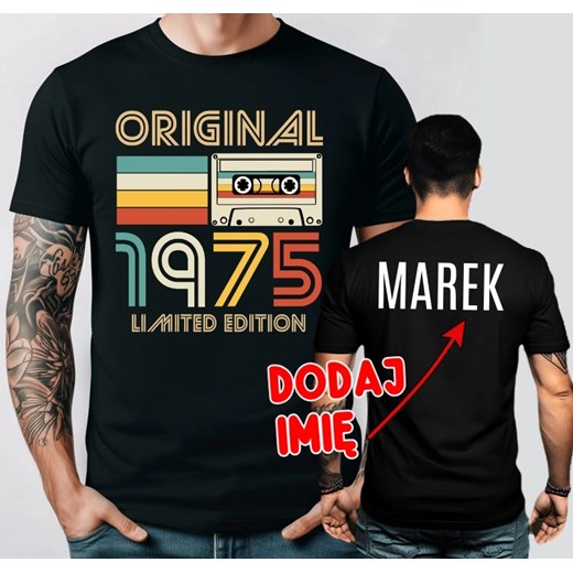 Męska koszulka z imieniem na 50 urodziny ze sklepu Time For Fashion w kategorii T-shirty męskie - zdjęcie 178225740