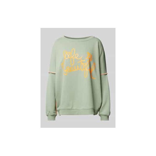 Bluza z nadrukiem z logo model ‘Life ist beautif’ ze sklepu Peek&Cloppenburg  w kategorii Bluzy damskie - zdjęcie 178226492