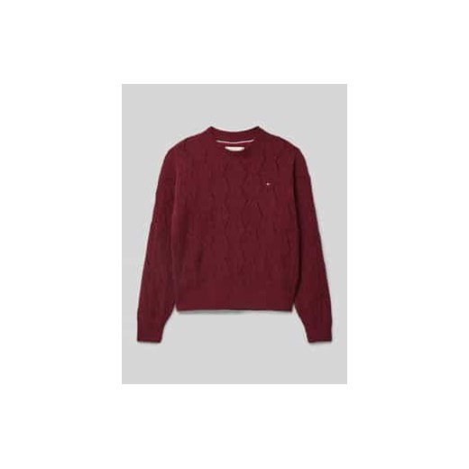 Sweter z dzianiny z okrągłym dekoltem model ‘CHENILLE’ ze sklepu Peek&Cloppenburg  w kategorii Swetry damskie - zdjęcie 178226513