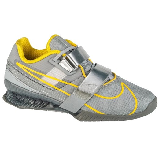 Buty treningowe Nike Romaleos 4 CD3463-002 szaro-żółte szare ze sklepu ButyModne.pl w kategorii Buty sportowe męskie - zdjęcie 178226863
